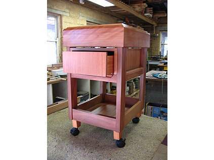 Sheoak &amp Brush Box Mobile Cutting Block